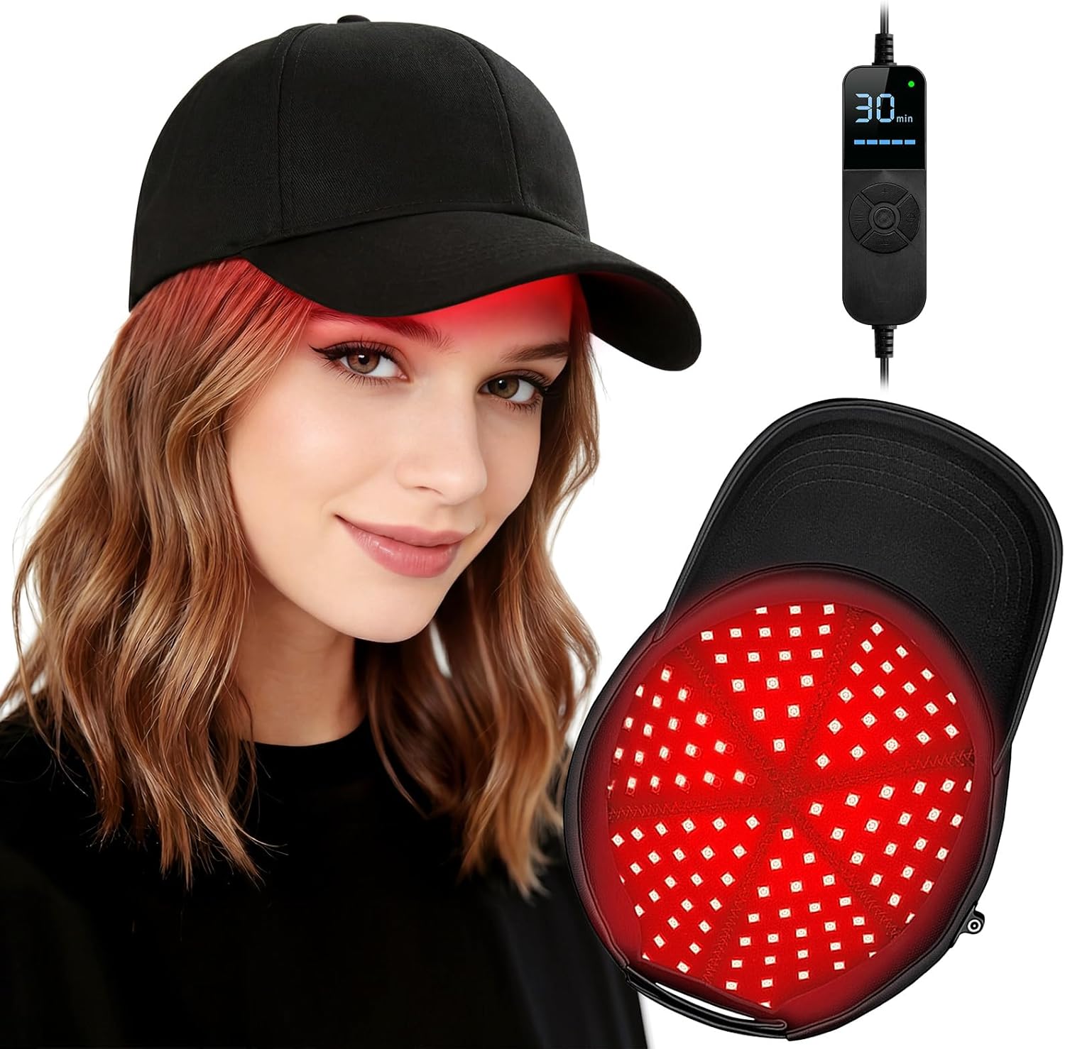Red Light Therapy Cap Hair  Laser Cap 470nm 630nm Infrared Scalp Treatment
