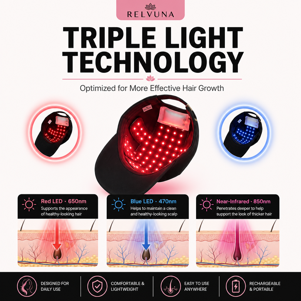 Red Light Therapy Cap Hair  Laser Cap 470nm 630nm Infrared Scalp Treatment