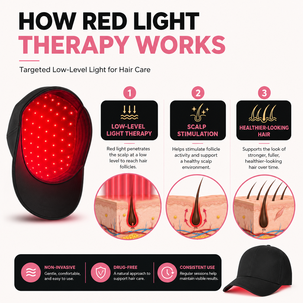 Red Light Therapy Cap Hair  Laser Cap 470nm 630nm Infrared Scalp Treatment