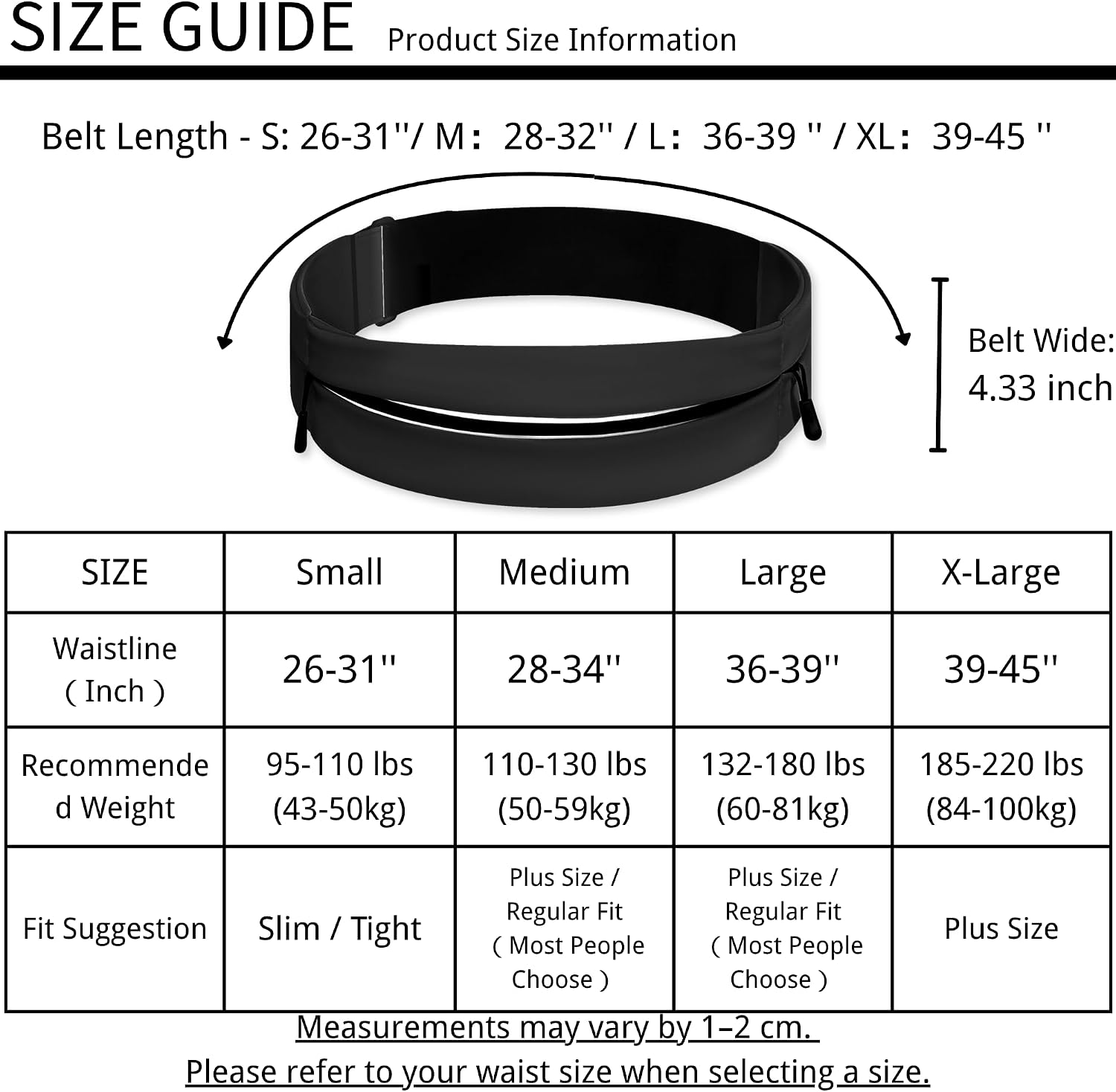 Slim Running Belt for Phone, Keys & Essentials